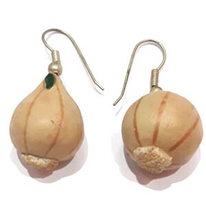 Øredobber - løk i porselen