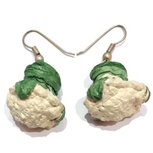 Øredobber - blomkål i porselen