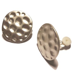 Øreclips i matt "sølv"