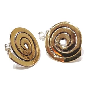 Ørestuds i bronse med spiralmotiv