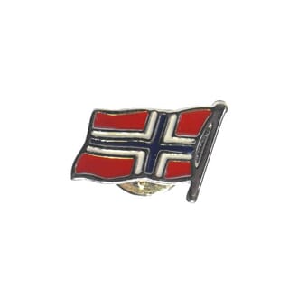 Pin med norsk flagg
