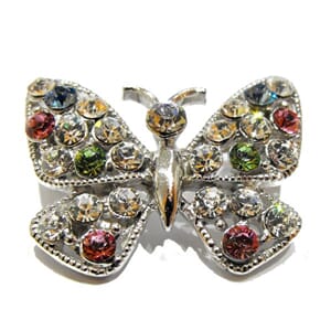 Brosje med sommerfuglmotiv