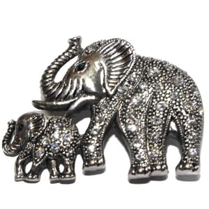 Brosje med elefantmotiv