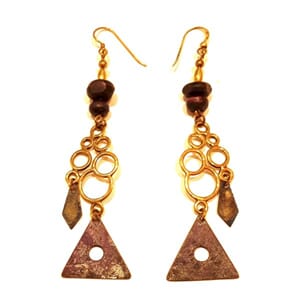 Lange håndlagete øredobber