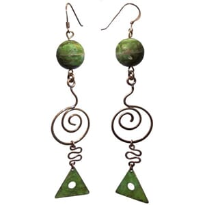 Lange håndlagete øredobber