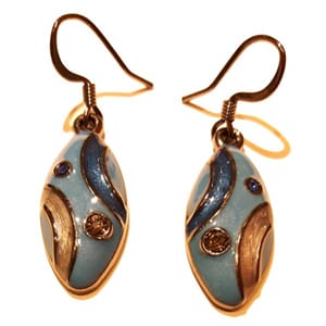 Øredobber med emalje og Swarovski-krystaller