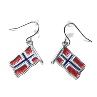 Øredobber med norske flagg