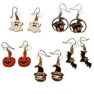 Halloween øredobber med sølvkroker