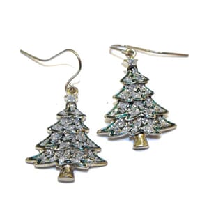 Øredobber med juletremotiv