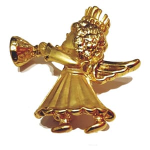 Brosje med englemotiv