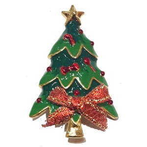 Brosje med juletremotiv