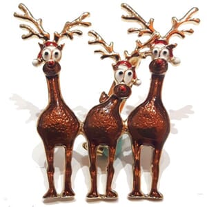 Brosje med reinsdyrmotiv