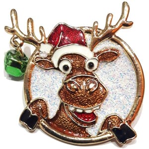 Brosje med reinsdyrmotiv