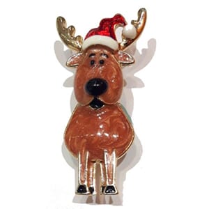 Brosje med reinsdyrmotiv