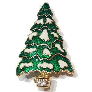 Brosje med juletremotiv