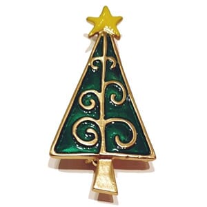 Brosje med juletremotiv