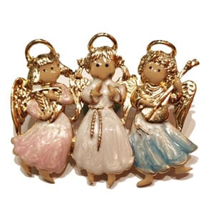 Brosje med engle-motiv