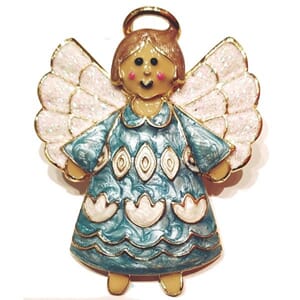 Brosje med engle-motiv