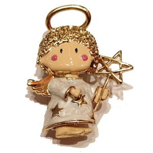 Brosje med engle-motiv