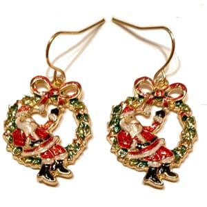 Øredobber med nisse-motiv