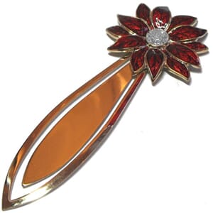 Bok-merke med julestjernemotiv