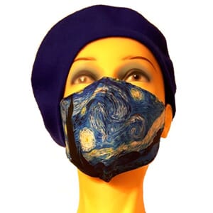 Munnbind med kunst-motiv