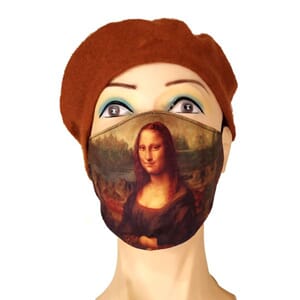 Munnbind med kunst-motiv