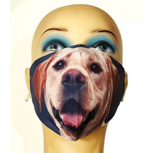 Munnbind med hunde-motiv