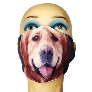 Munnbind med hunde-motiv