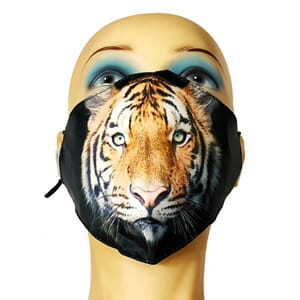 Munnbind med tiger-motiv