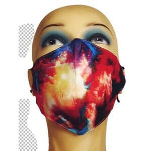 Munnbind med sterke farger