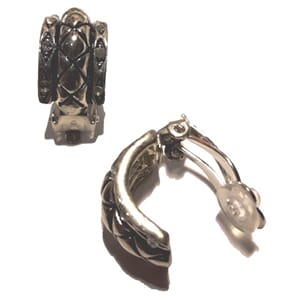 Øreclips med strass