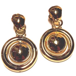 Øreclips med hengende rondeller