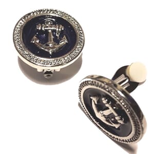 Øreclips med ankermotiv