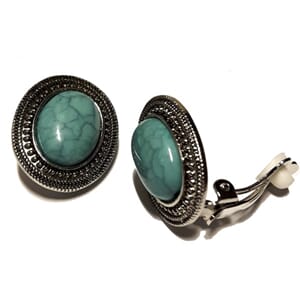 Øreclips med naturstener