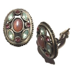 Øreclips med strass