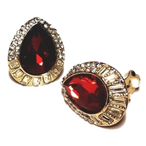 Øreclips med strass