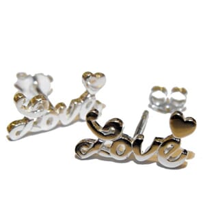 Ørestuds i sølv - "Love"