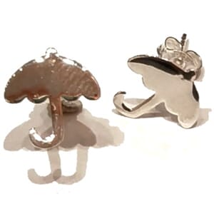 Ørestuds i sølv med paraplymotiv