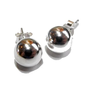 Ørestuds i sølv med 6 mm kule