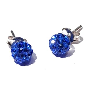 Sølv ørestuds med 6 mm shambalakuler