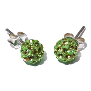 Sølv ørestuds med 6 mm shambalakuler