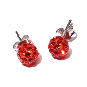 Sølv ørestuds med 6 mm shambalakuler