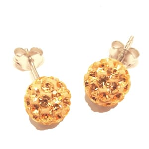 Sølv ørestuds med 8 mm shambalakuler