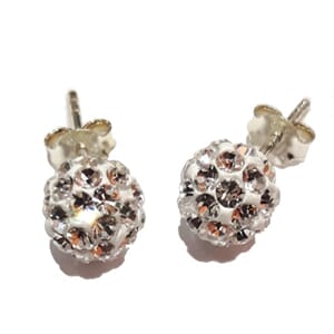 Sølv ørestuds med 8 mm shambalakuler