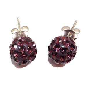 Sølv ørestuds med 8 mm shambalakuler