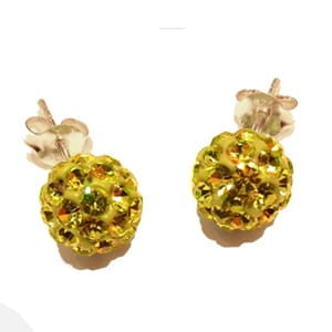 Sølv ørestuds med 8 mm shambalakuler