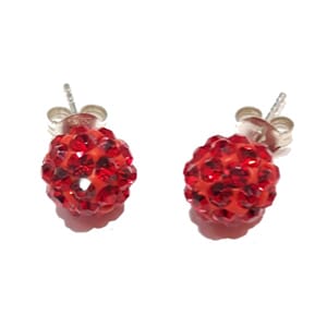 Sølv ørestuds med 8 mm shambalakuler