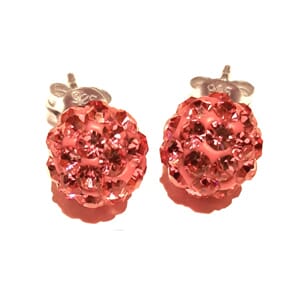 Sølv ørestuds med 8 mm shambalakuler