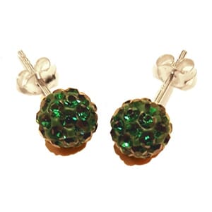 Sølv ørestuds med 8 mm shambalakuler